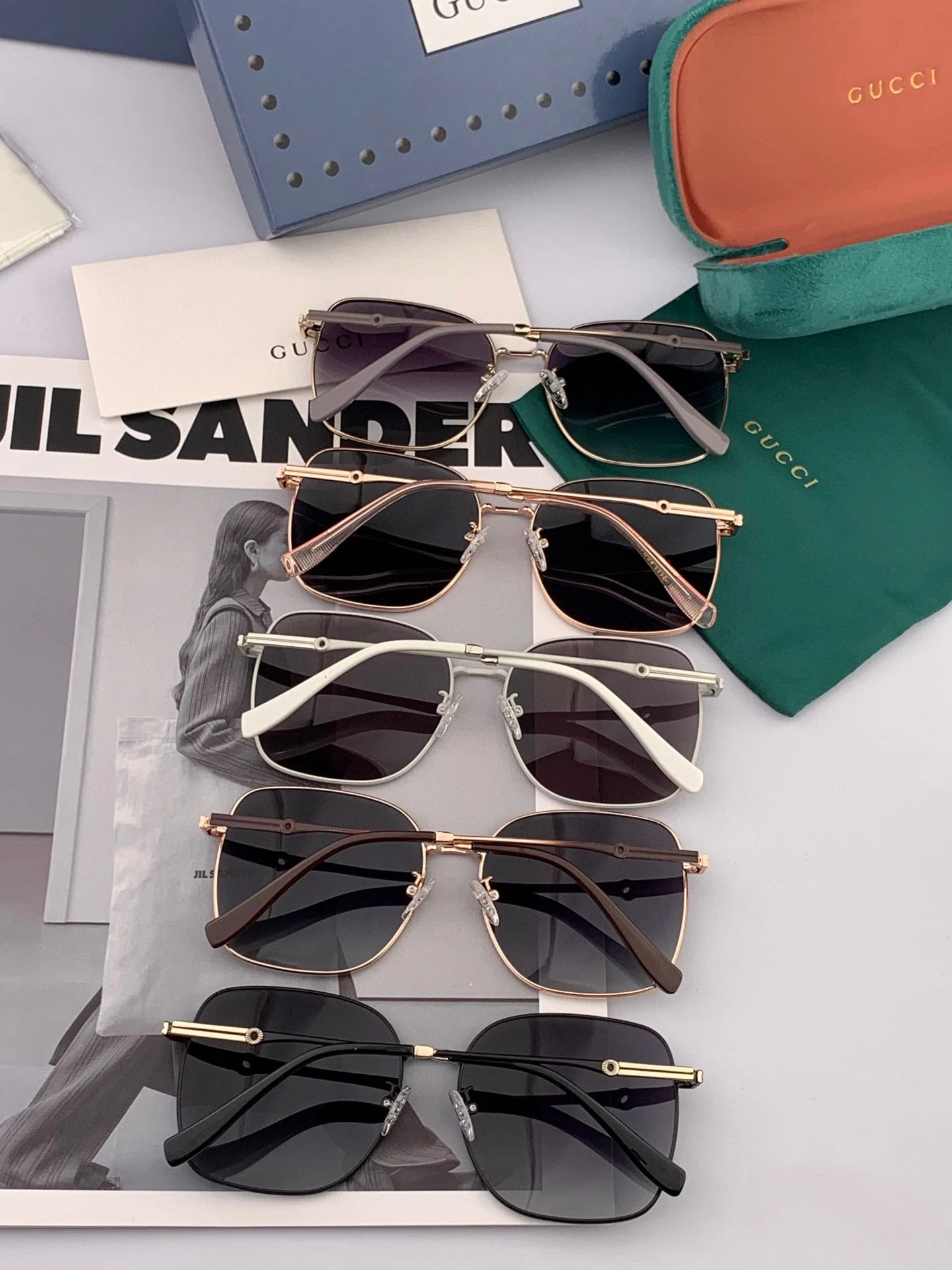 SQUARE FRAME SUNGLASSES G2322 IN METAL