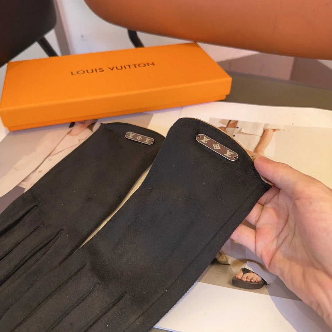 LV GLOVES IN BLACK WOOL 467979