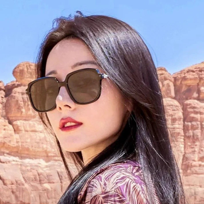 SQUARE FRAME SUNGLASSES G9747 IN ACETATE AND METAL