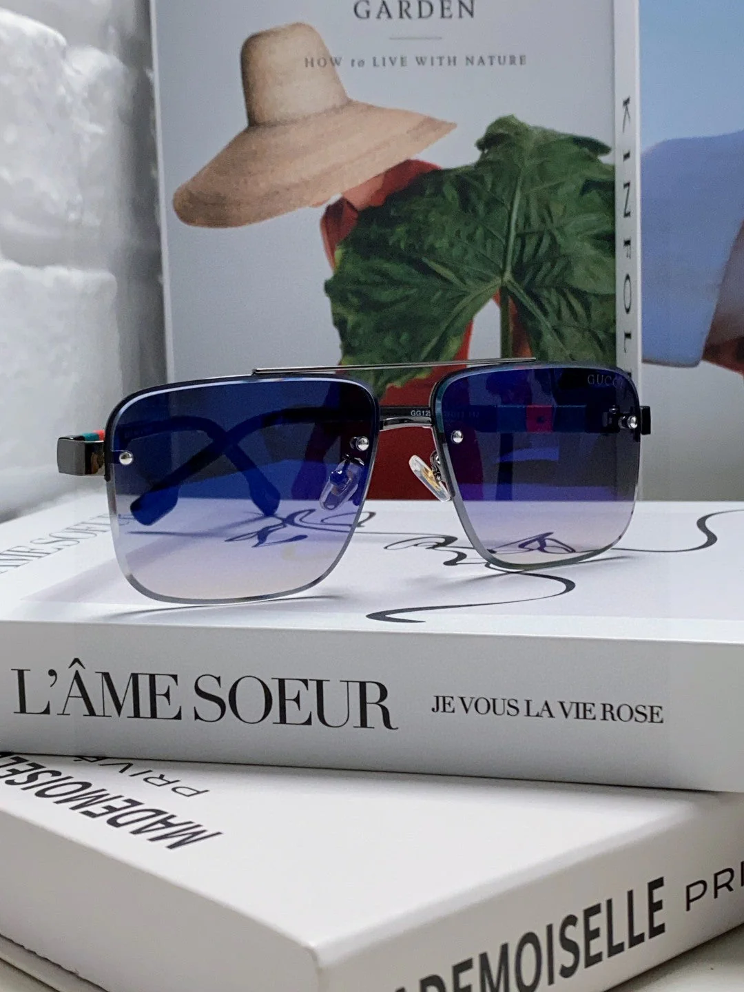 RECTANGULAR FRAME SUNGLASSES 576873 IN METAL