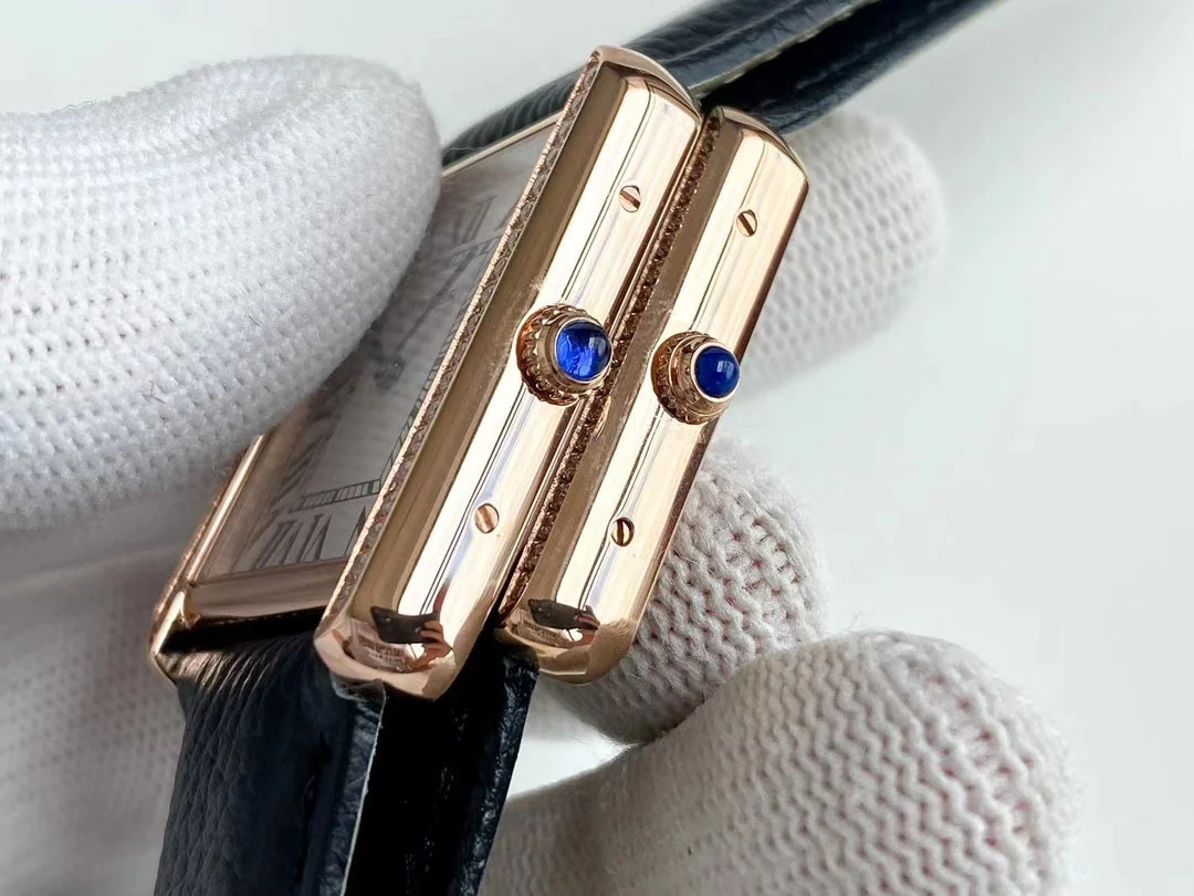 TANK SOLO QUARTZ DIAMOND BEZEL CALF SKIN