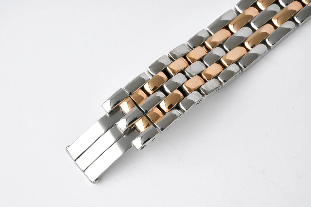 PANTHERE 27MM PINK GOLD SILVER CASE DIAMOND BEZEL WHITE DIAL
