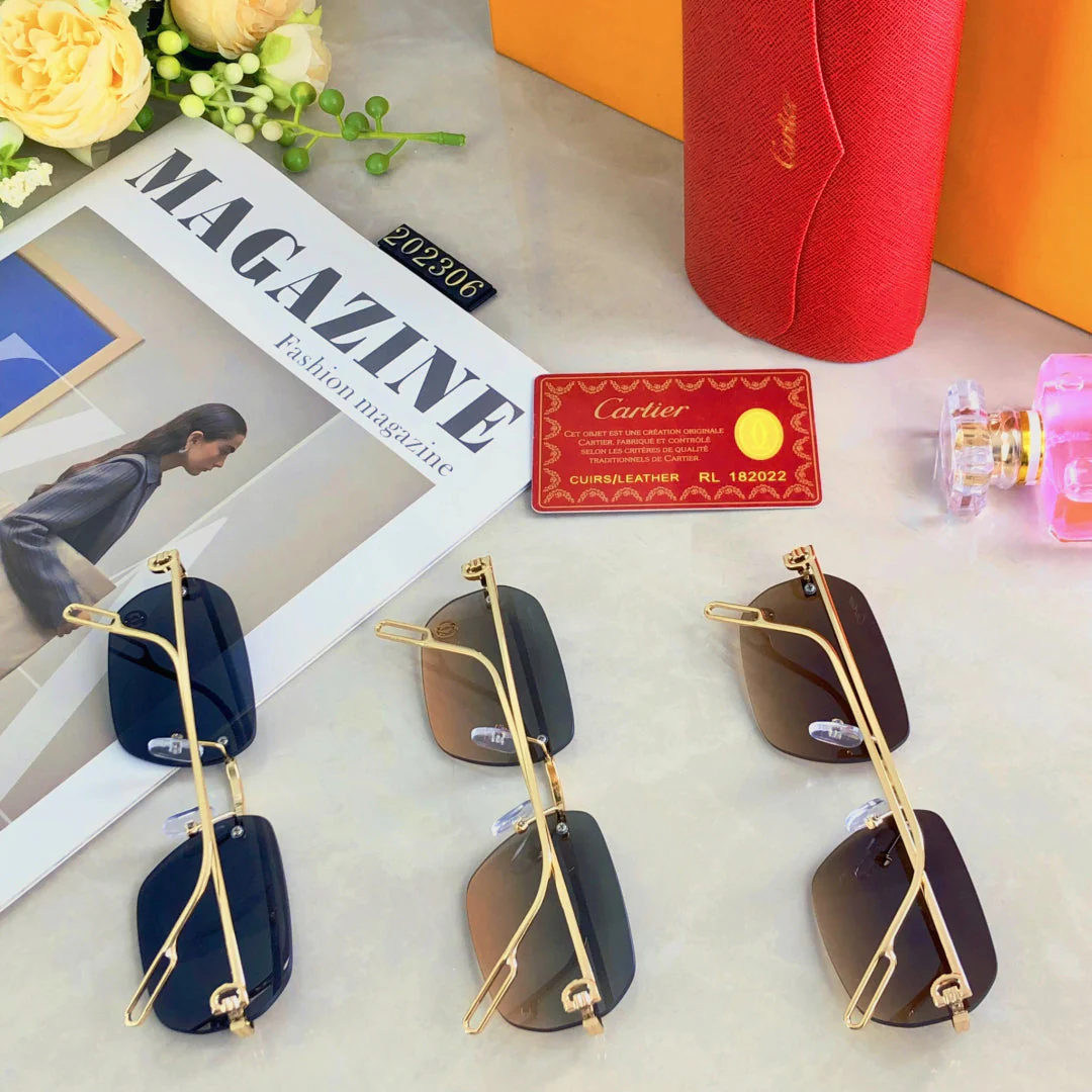 C DE RECTANGULAR SUNGLASSES  578002 IN METAL