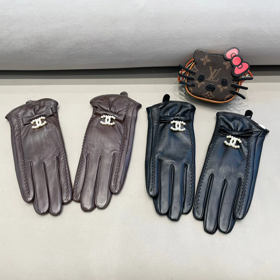 GLOVES IN BRUNETTE BROWN LAMBSKIN 415821