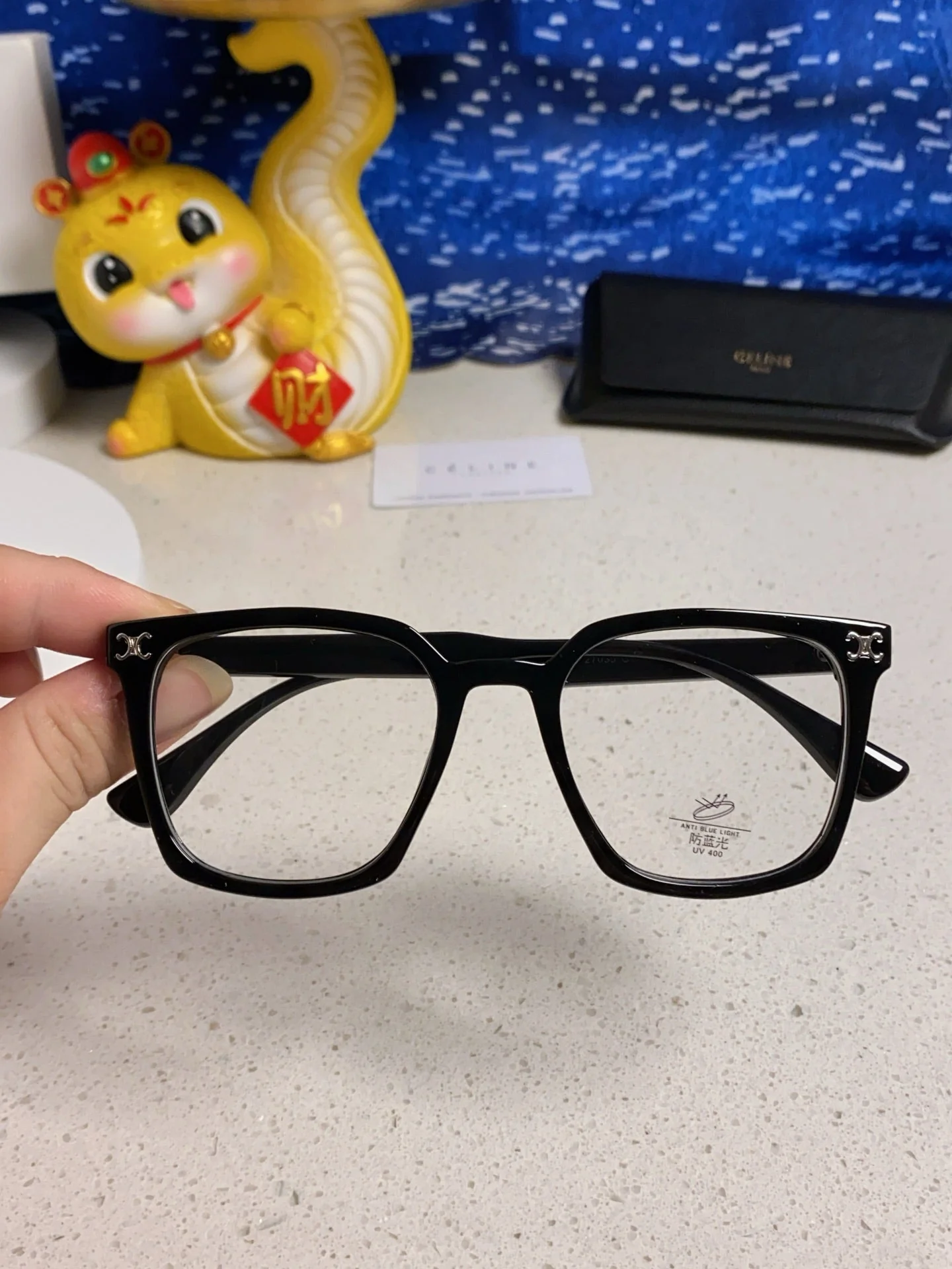 TRIOMPHE SUNGLASSES 563256 IN BLACK ACETATE