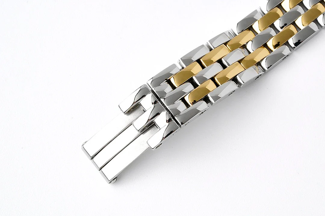 PANTHERE DE CARTIE 22MM QUARTZ GOLD STEEL WHITE DIAL