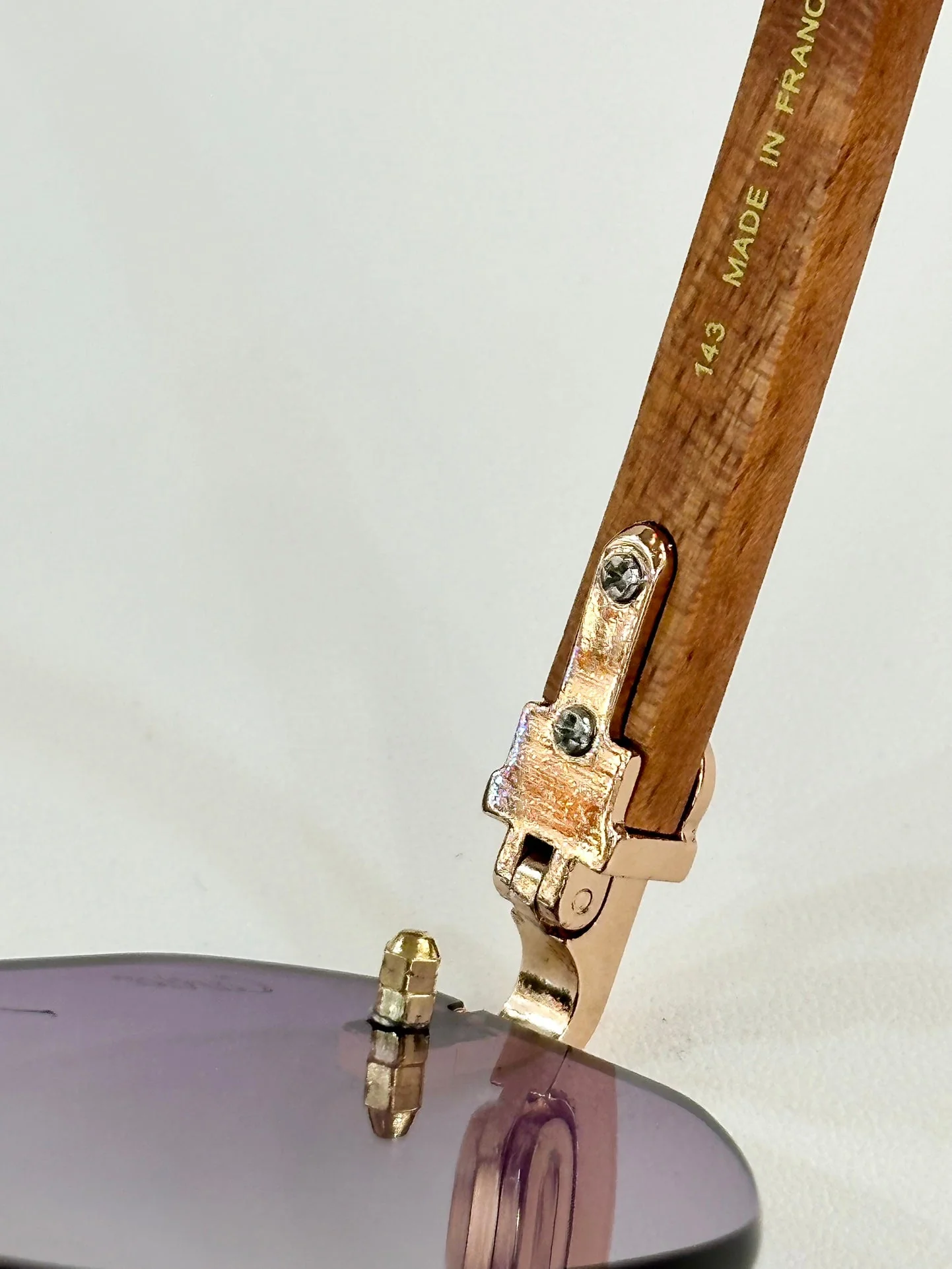 PREMIÈRE GEOMETRIC FRAME SUNGLASSES CT0621S IN METAL AND WOODEN