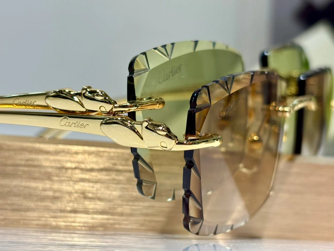 PANTHÈRE RECTANGULAR FRAME SUNGLASSES 563590 IN METAL