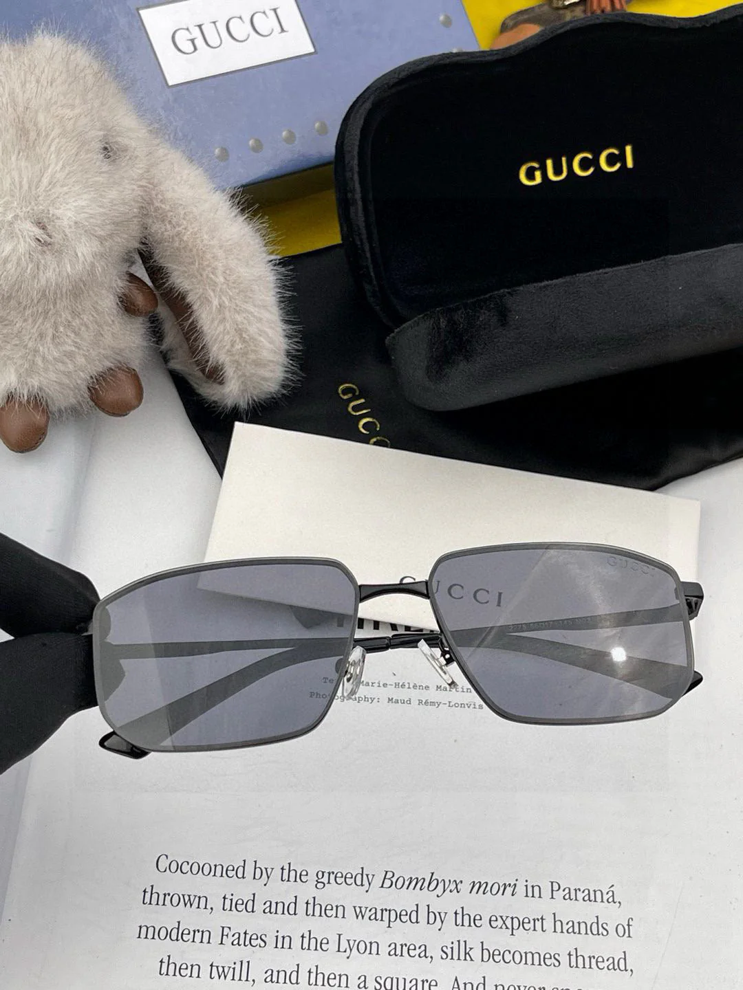 RECTANGULAR FRAME SUNGLASSES G5227 IN METAL