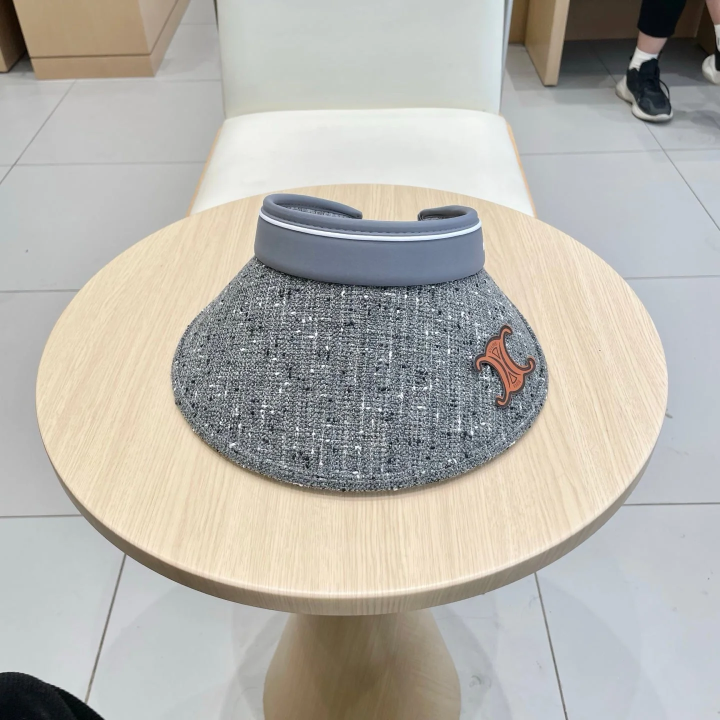 CELINE 25S VISOR HAT MODEL 735320 IN TWEED