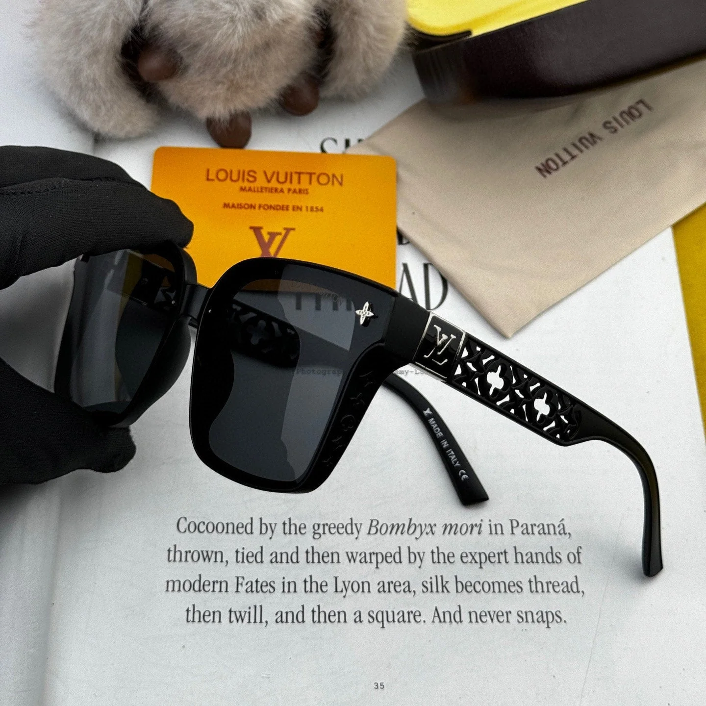 SQUARE SUNGLASSES L2132 IN ACETATE