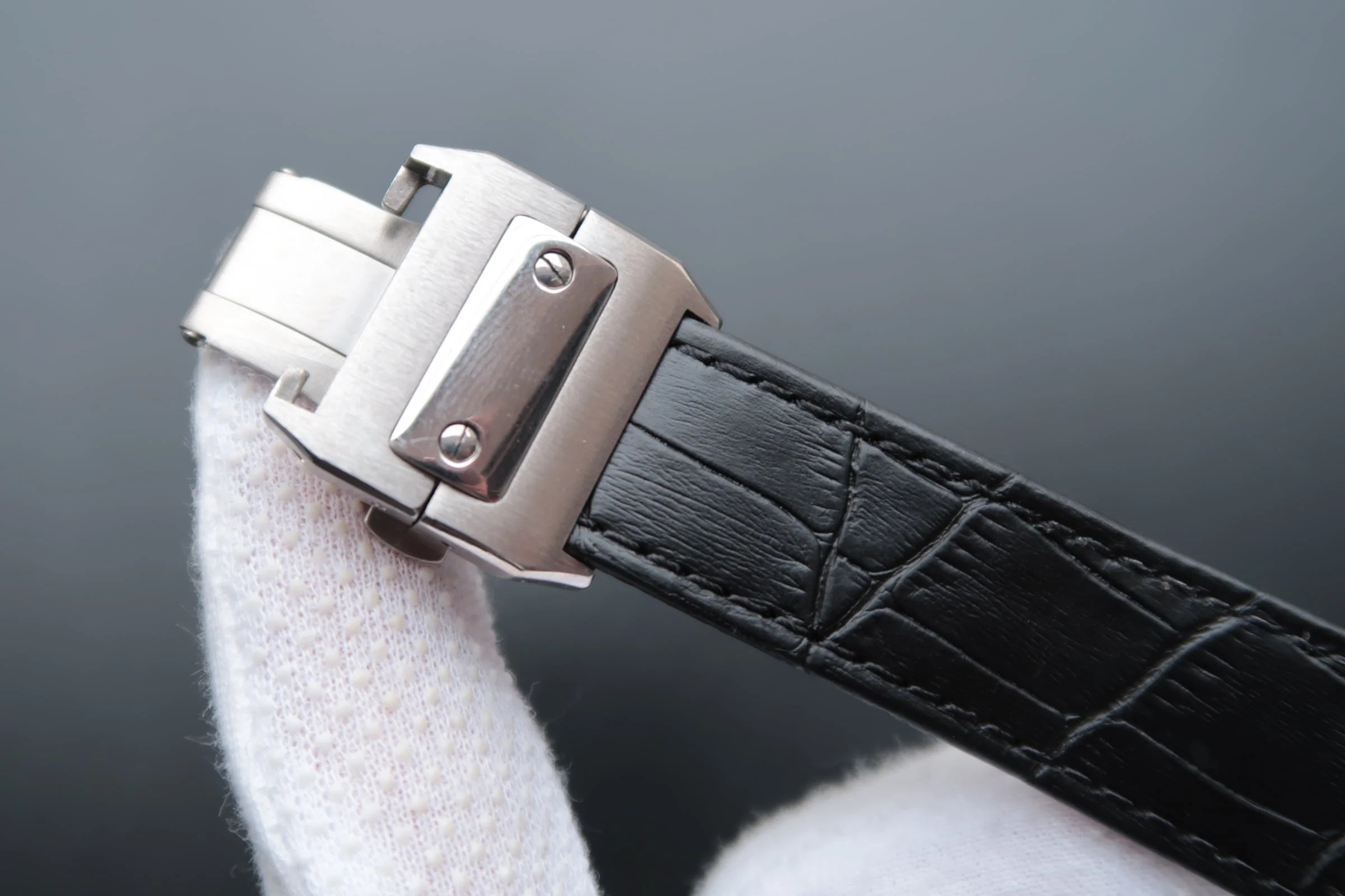 SANTOS 100 39MM STEEL CASE WHITE DIAL