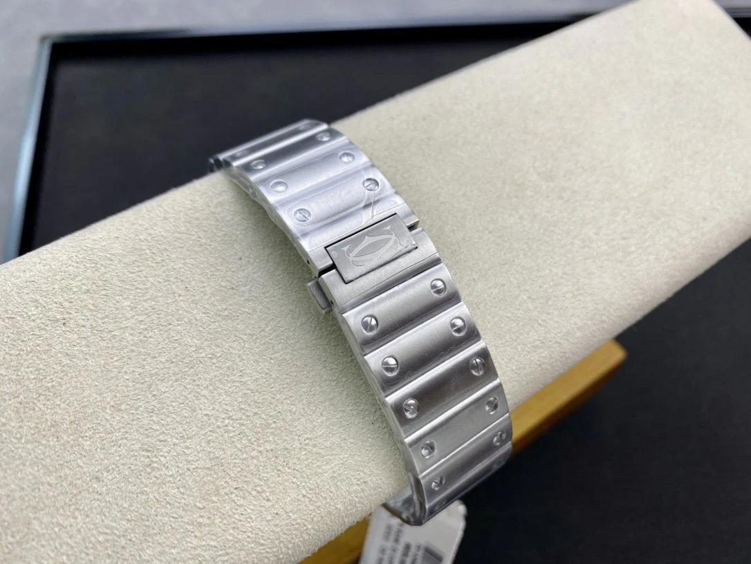 SANTOS DE CARTIE LARGE STEEL CASE WHITE DIAL