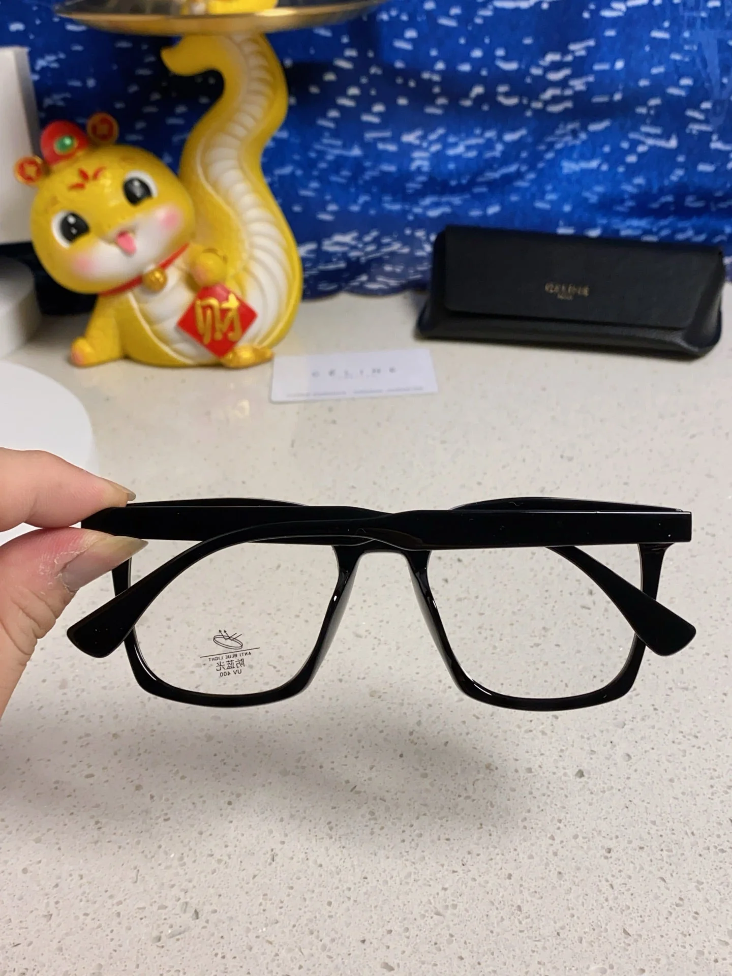TRIOMPHE SUNGLASSES 563256 IN BLACK ACETATE