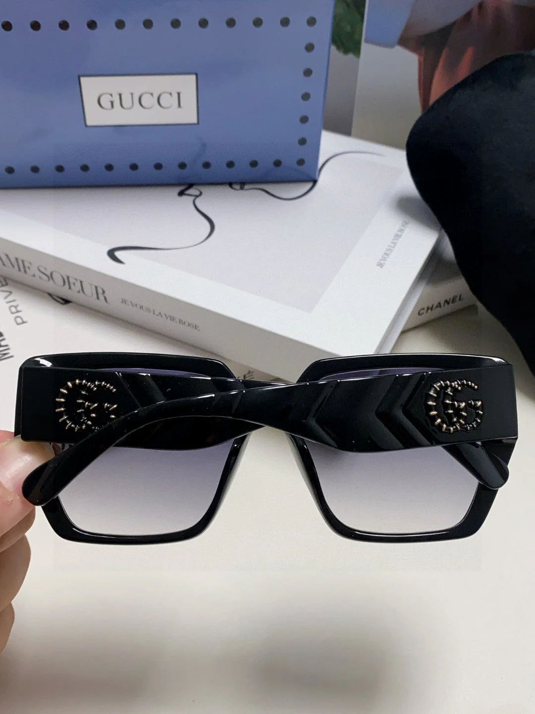 SQUARE FRAME SUNGLASSES 570209 IN ACETATE