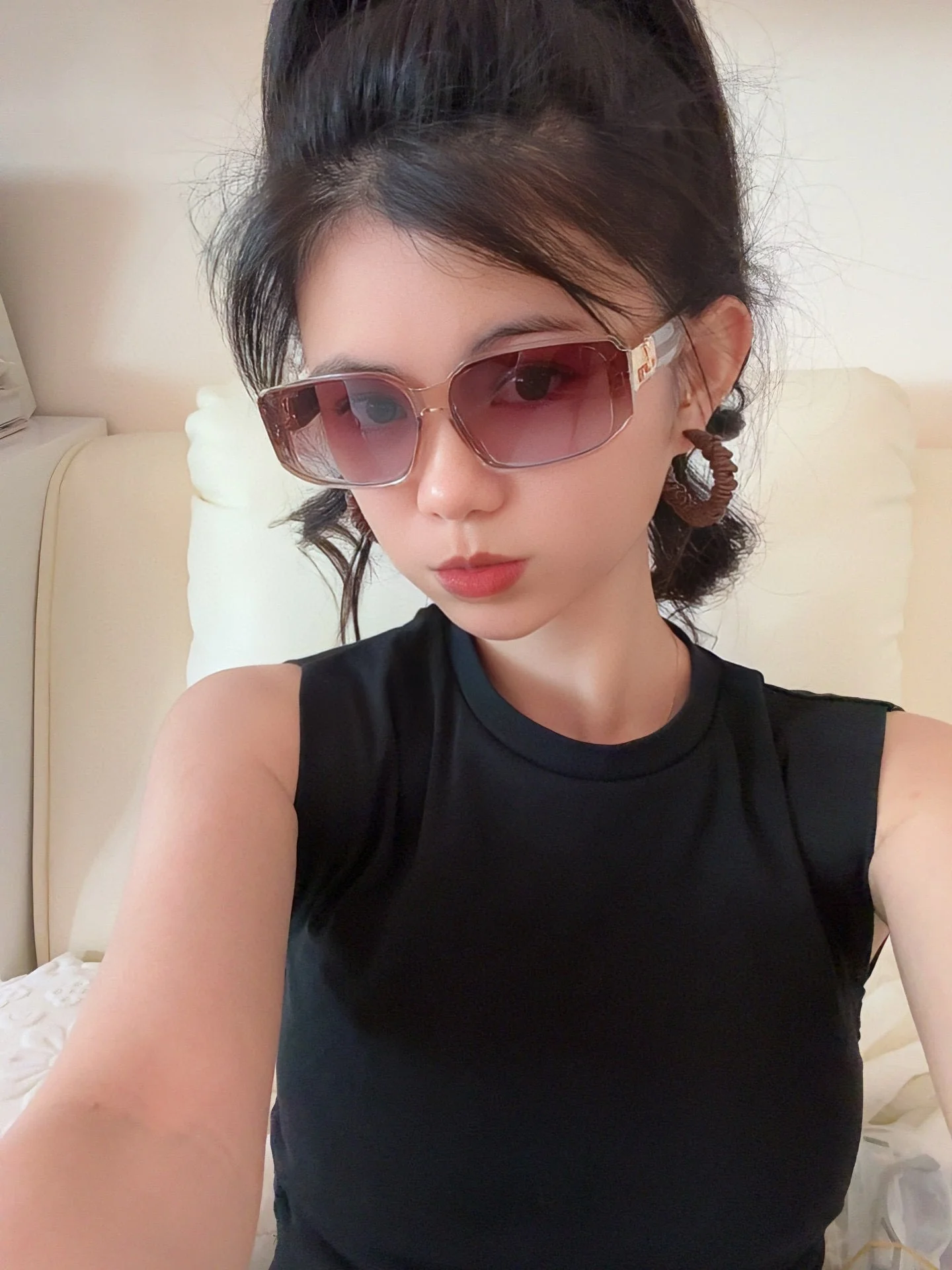 SQUARE SUNGLASSES L5551 IN ACETATE