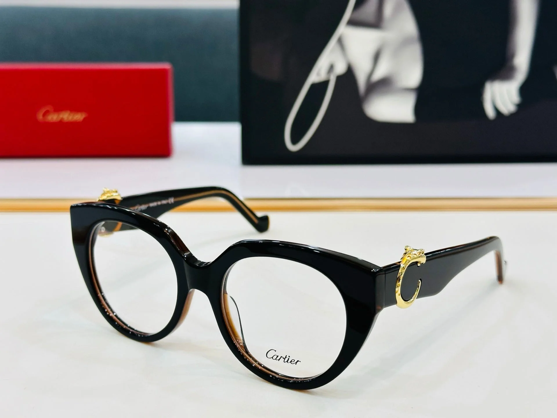 PANTHÈRE ROUND FRAME SUNGLASSES 578200 IN ACETATE