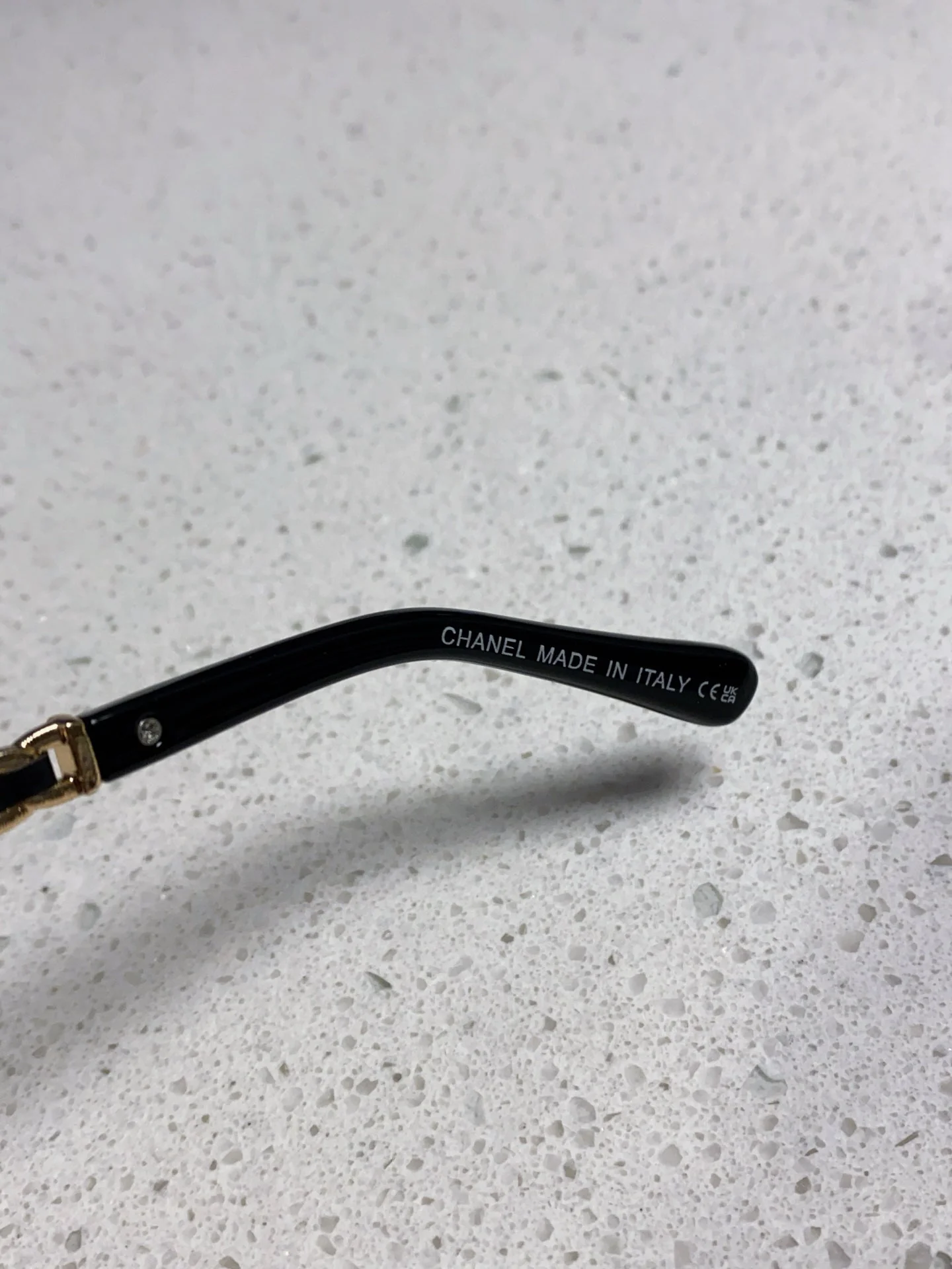 SQUARE SUNGLASSES 632030 IN BLACK ACETATE CLEAR LENSES