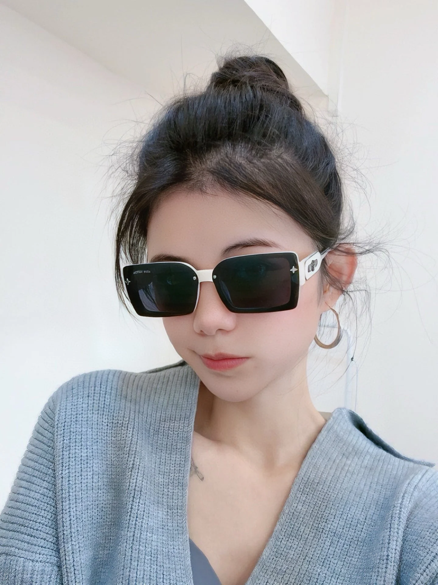 RECTANGLE SUNGLASSES L6771 IN ACETATE