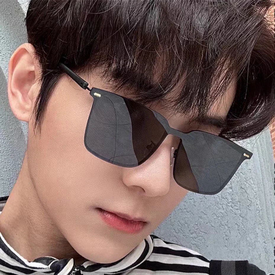 RECTANGULAR FRAME SUNGLASSES G11363 IN METAL