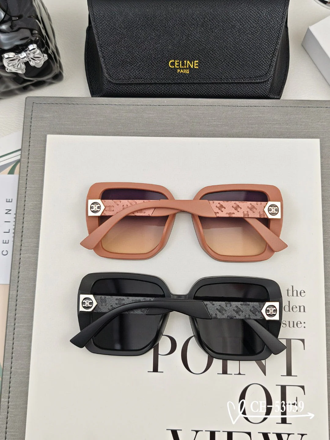 TRIOMPHE SQUARE SUNGLASSES 53039 IN ACETATE