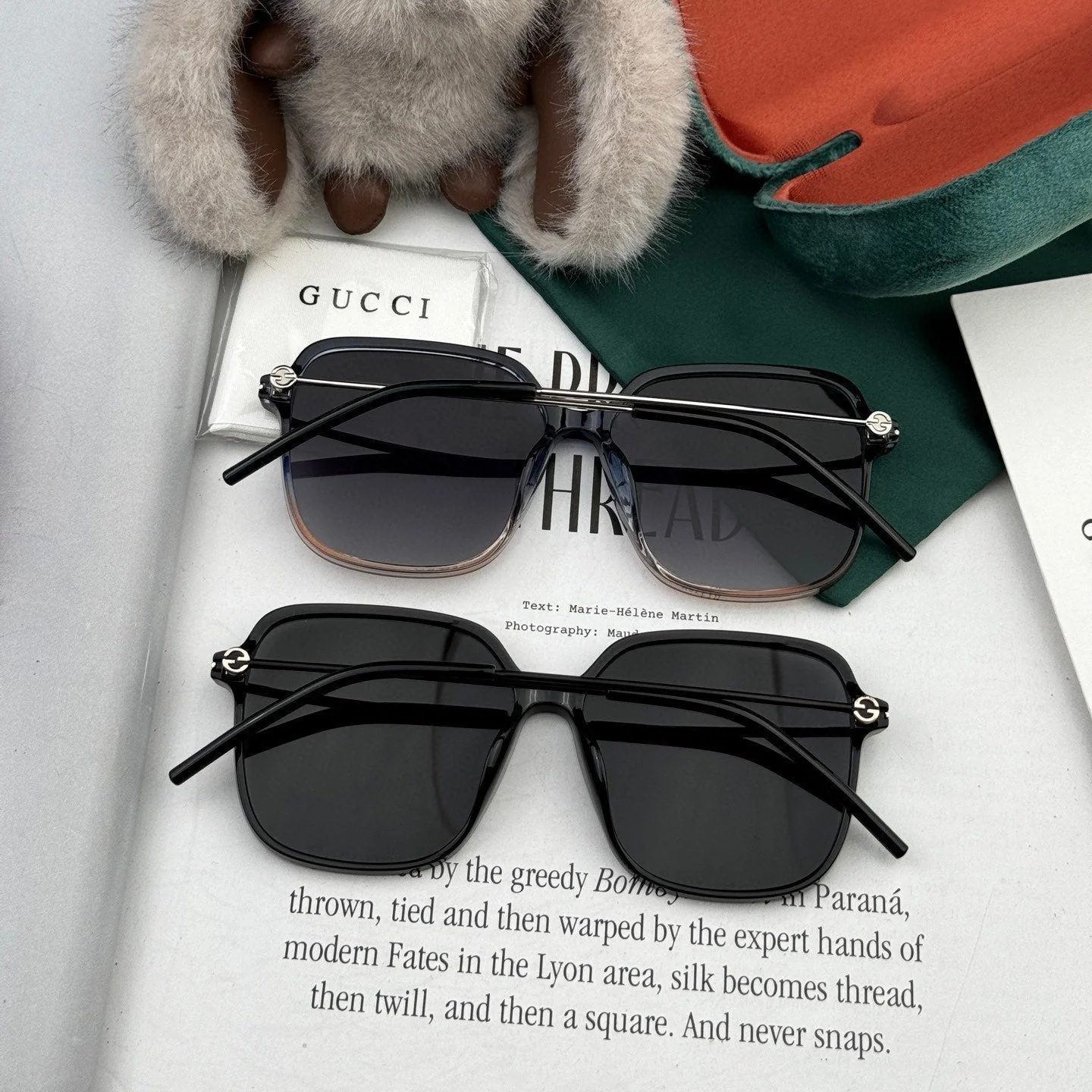 SQUARE FRAME SUNGLASSES G9747 IN ACETATE AND METAL
