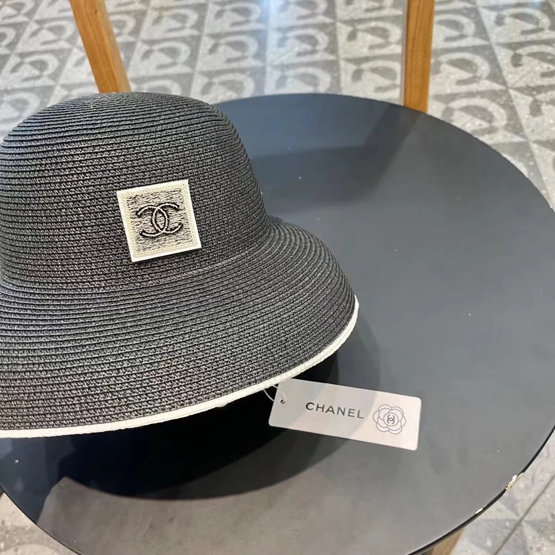 STRAW CLOCHE HAT BLACK 672756