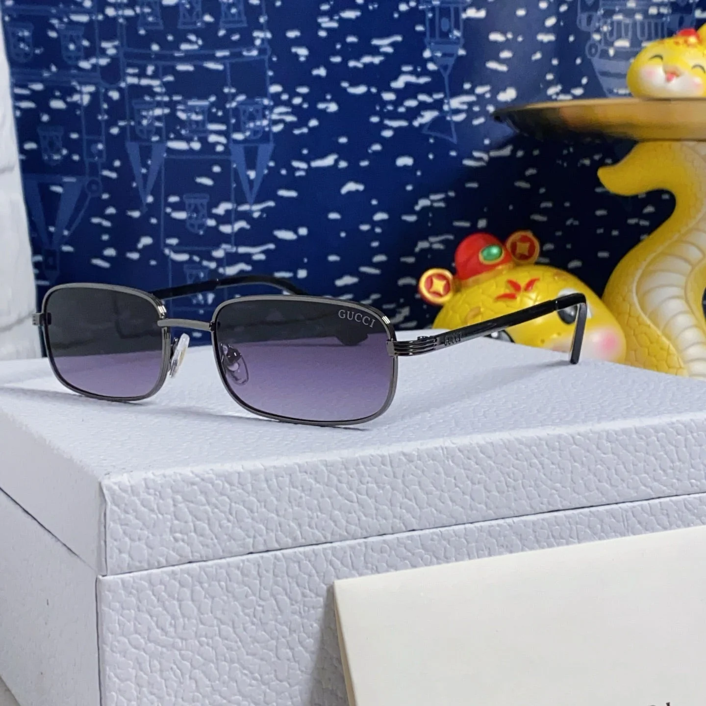 RECTANGULAR FRAME SUNGLASSES GG1457S IN METAL