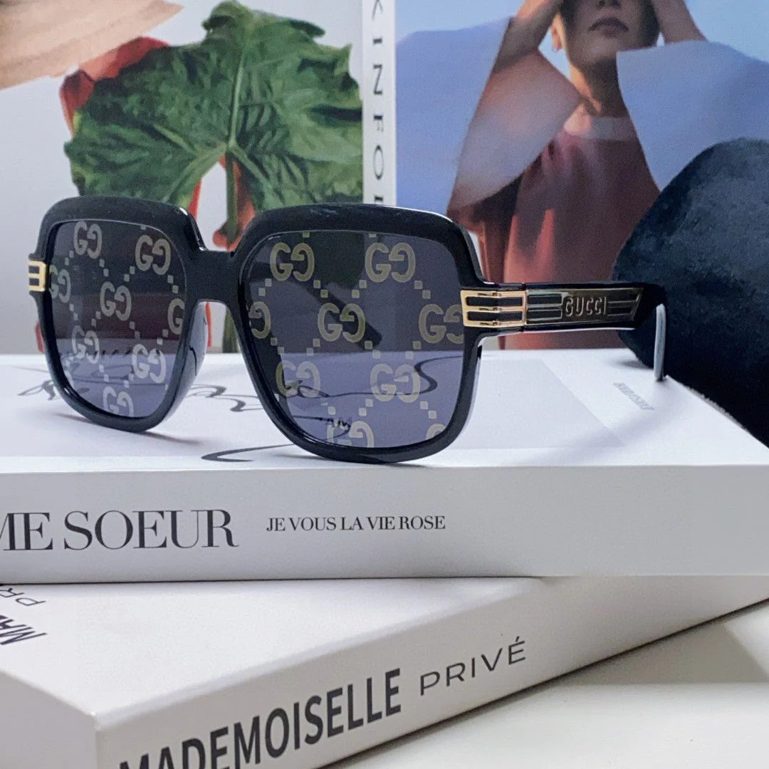 SQUARE FRAME SUNGLASSES 570231 IN ACETATE AND METAL