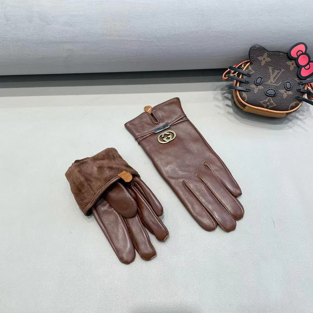 TOUCHSCREEN GLOVES IN PENNY BROWN SHEEPSKIN 391499