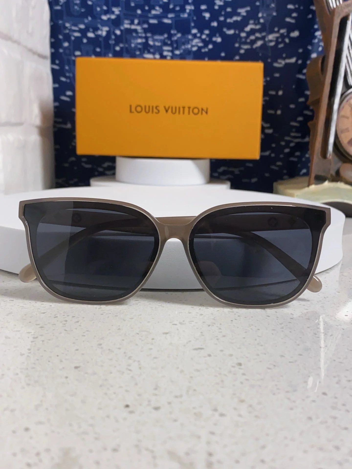 CAT EYE SUNGLASSES 571648 IN BEIGE CLEAR ACETATE