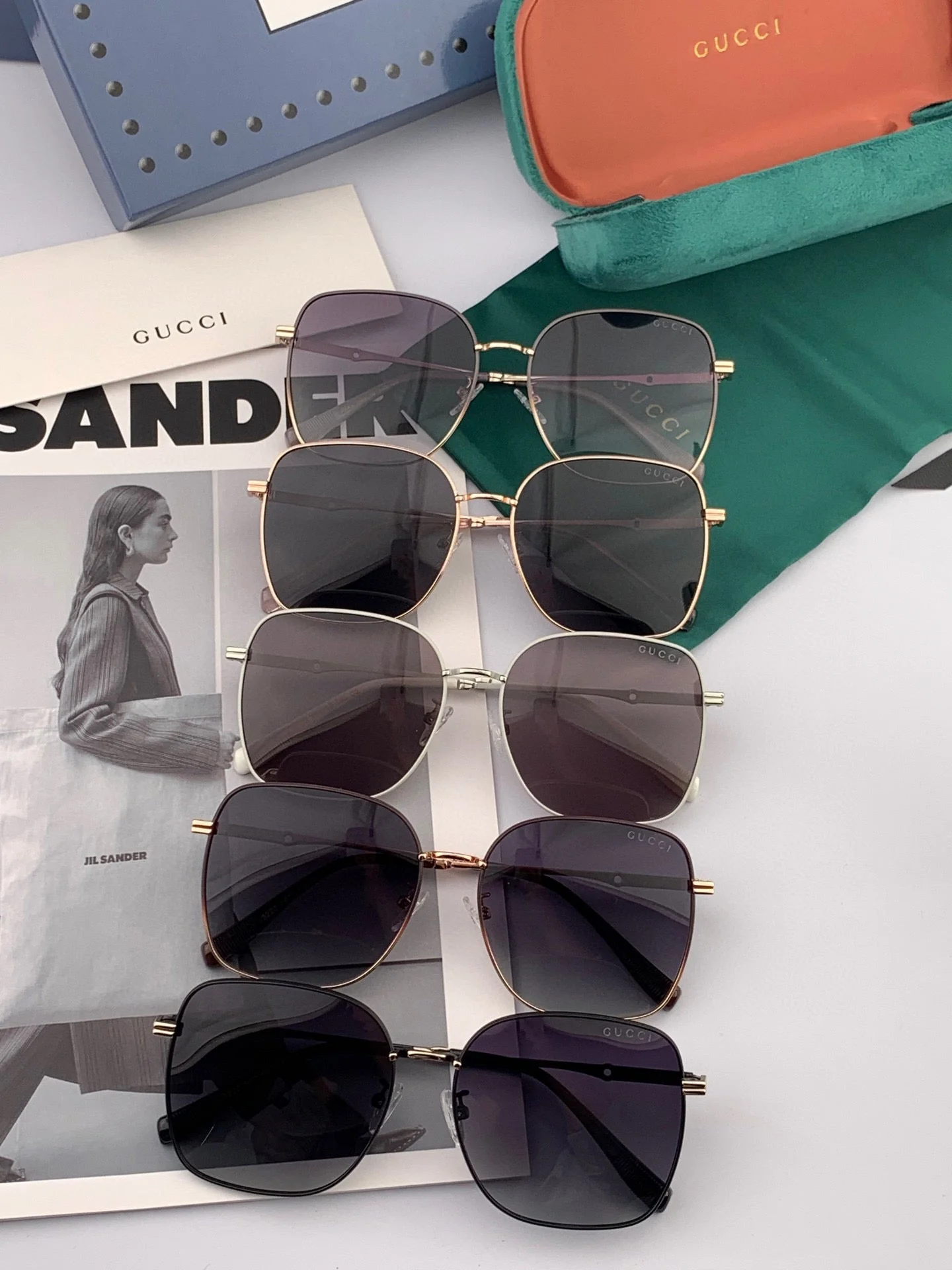 SQUARE FRAME SUNGLASSES G2322 IN METAL