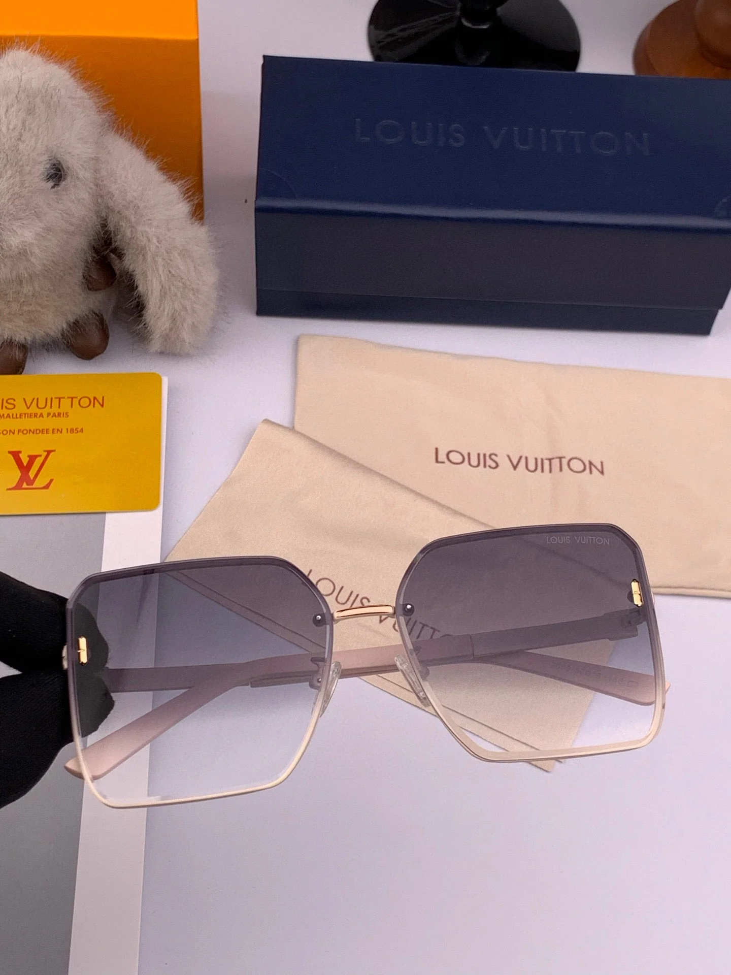SQUARE SUNGLASSES L0365 IN METAL