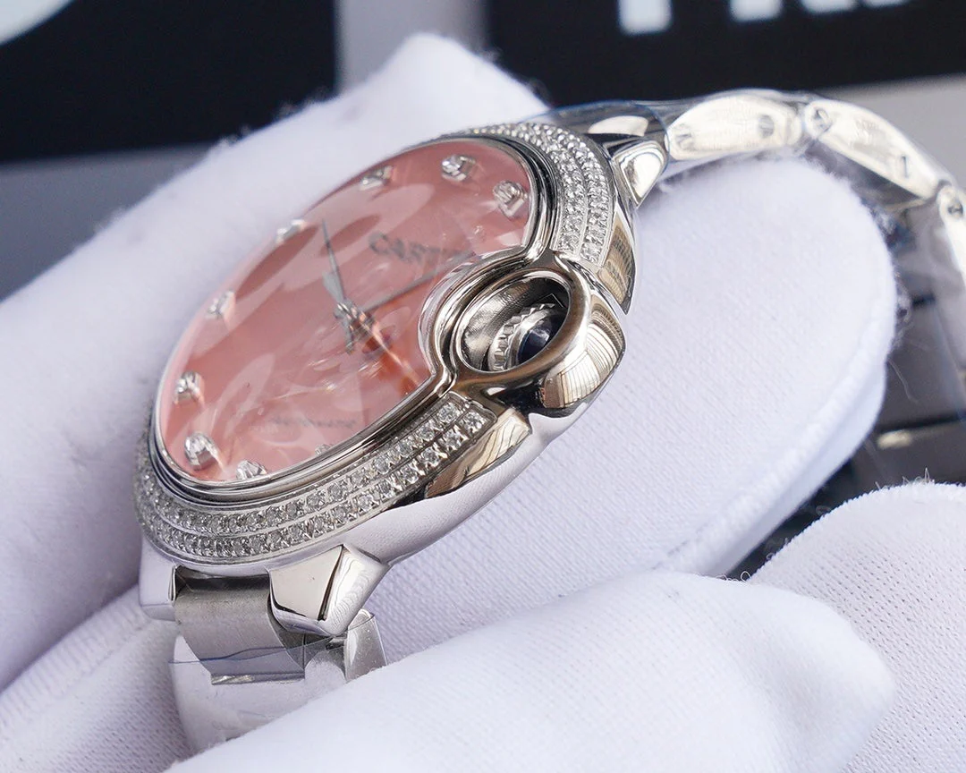 BALLON BLEU 33MM STEEL CASE DIAMOND NUMERALS