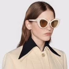 CRYSTAL STUDDED CAT-EYE FRAME SUNGLASSES GG1095S IN ACETATE