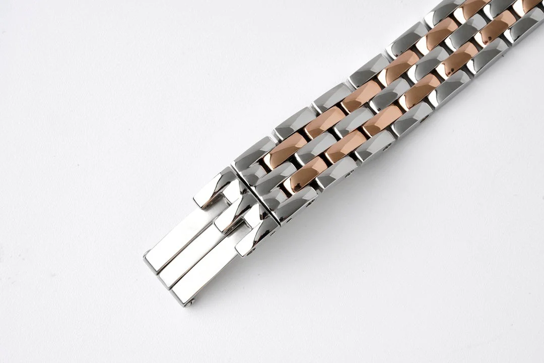 PANTHERE DE CARTIE 22MM QUARTZ ROSE GOLD STEEL WHITE DIAL