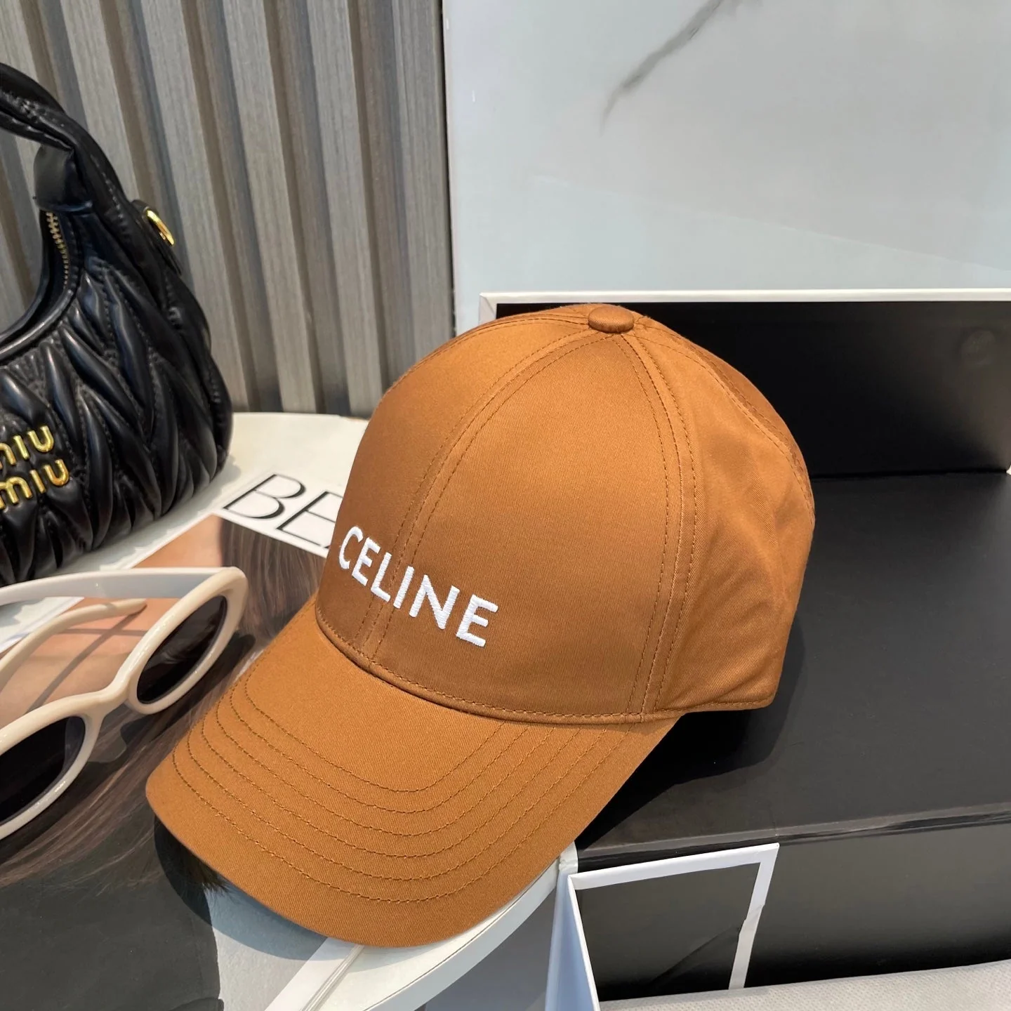 BASEBALL CAP MODEL 650750 IN BURNT ORANGE COTTON