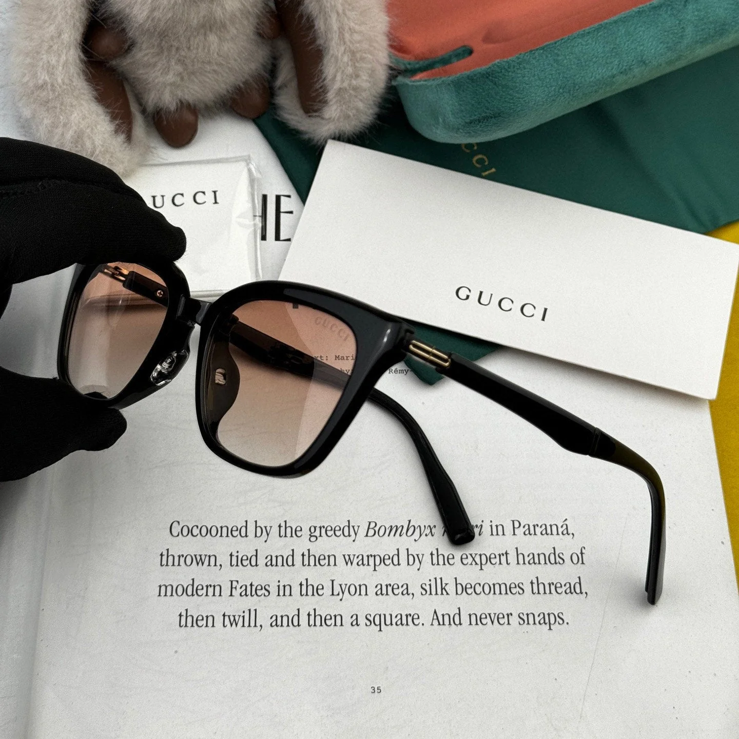FOLDABLE SQUARE FRAME SUNGLASSES G4319 IN ACETATE