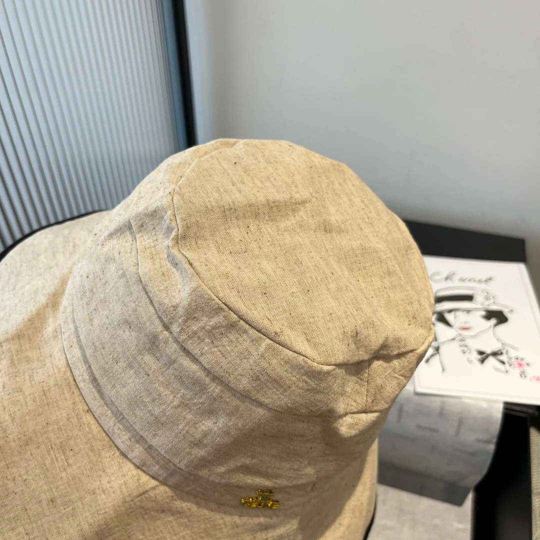 BUCKET HAT MODEL 651982 IN BEIGE SLUB FABRIC