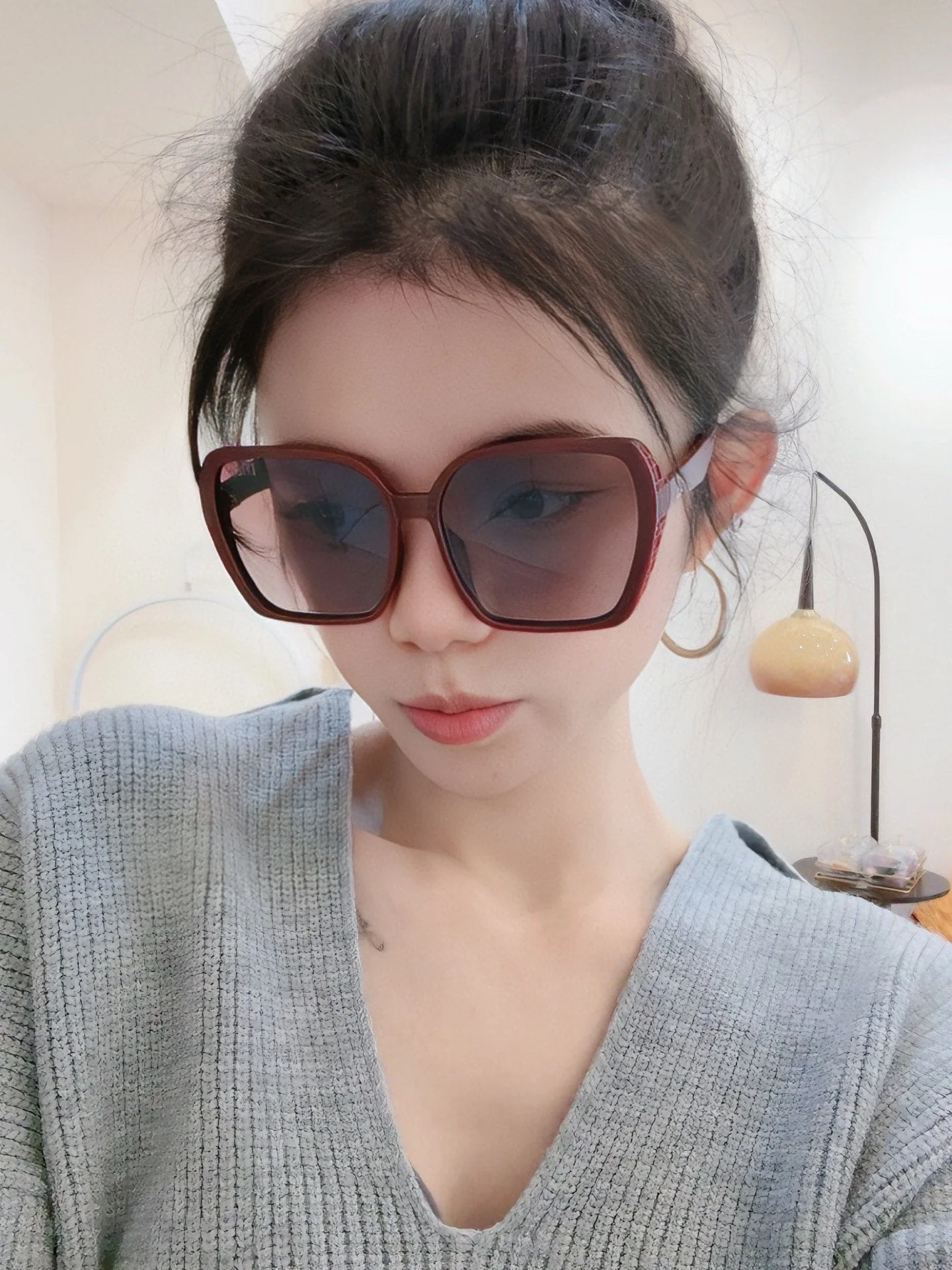 MONTAIGNE SUNGLASS D7732 IN BROWN ACETATE
