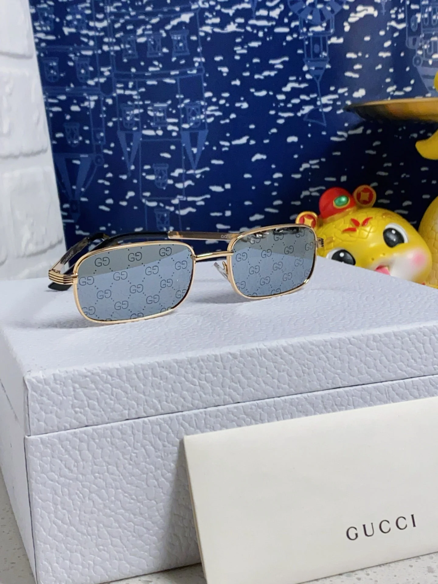 RECTANGULAR FRAME SUNGLASSES GG1457S IN METAL