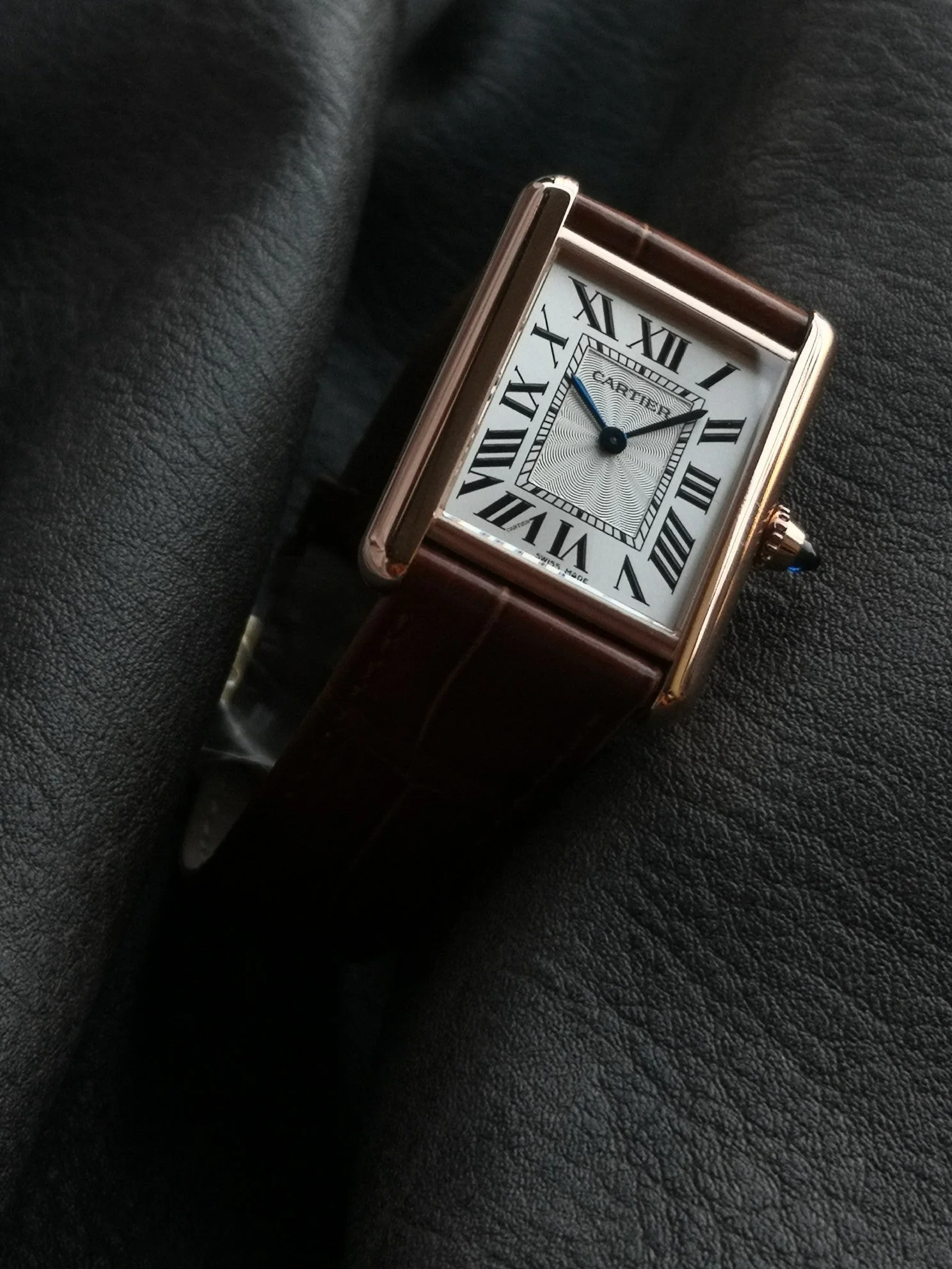 TANK MUST PINK GOLD BURGUNDY CROCODILE