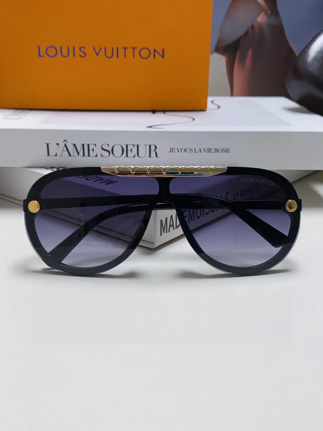 BLACKWOOD SUNGLASSES 567461 IN BLACK ACETATE GOLD METAL