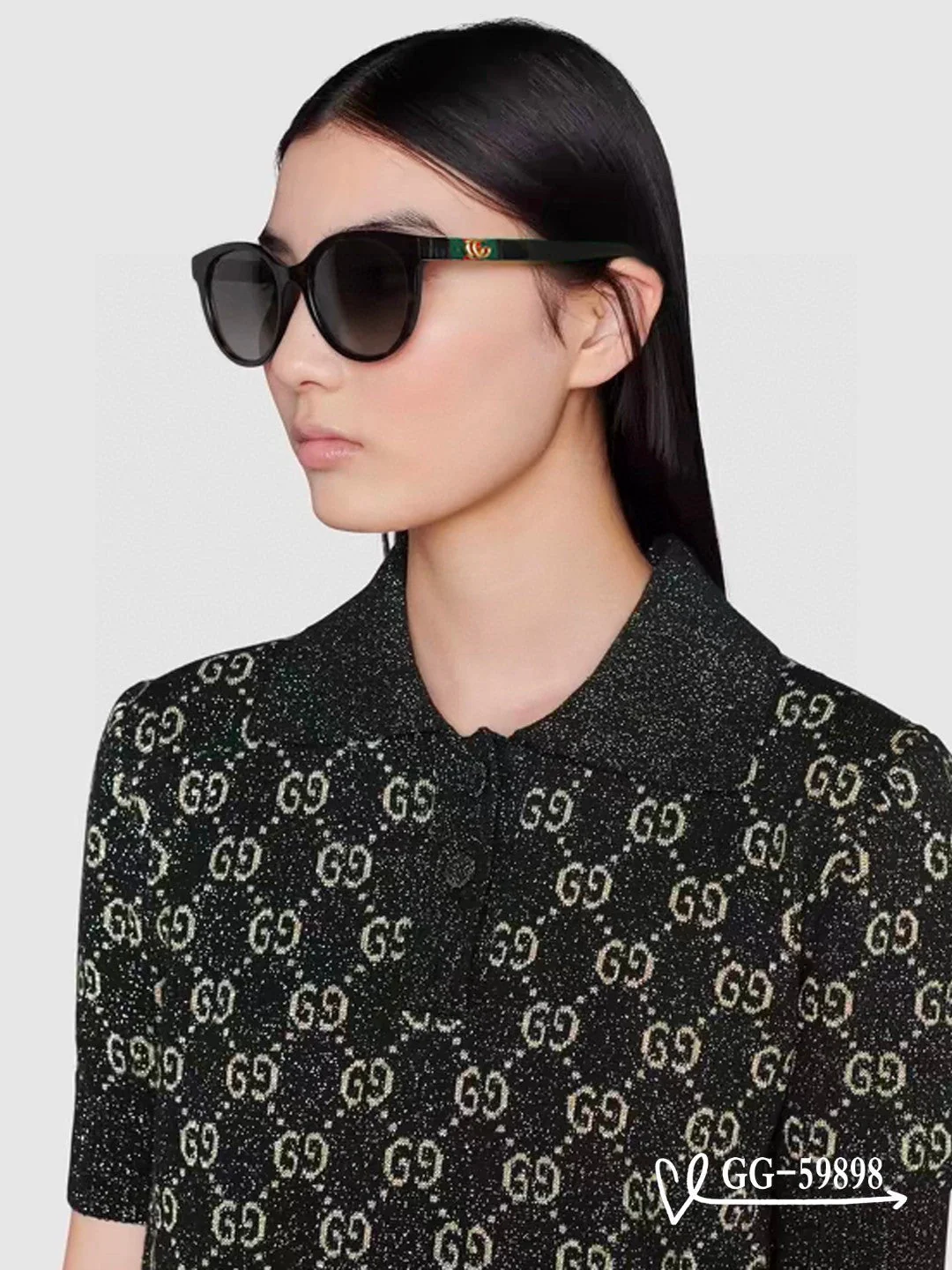 ROUND FRAME SUNGLASSES 59898 IN ACETATE