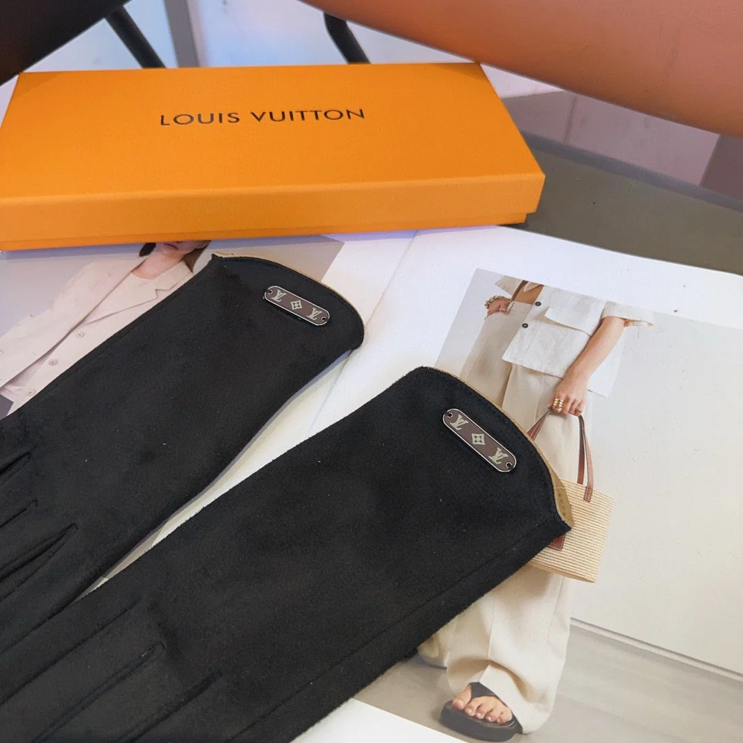 LV GLOVES IN BLACK WOOL 467979