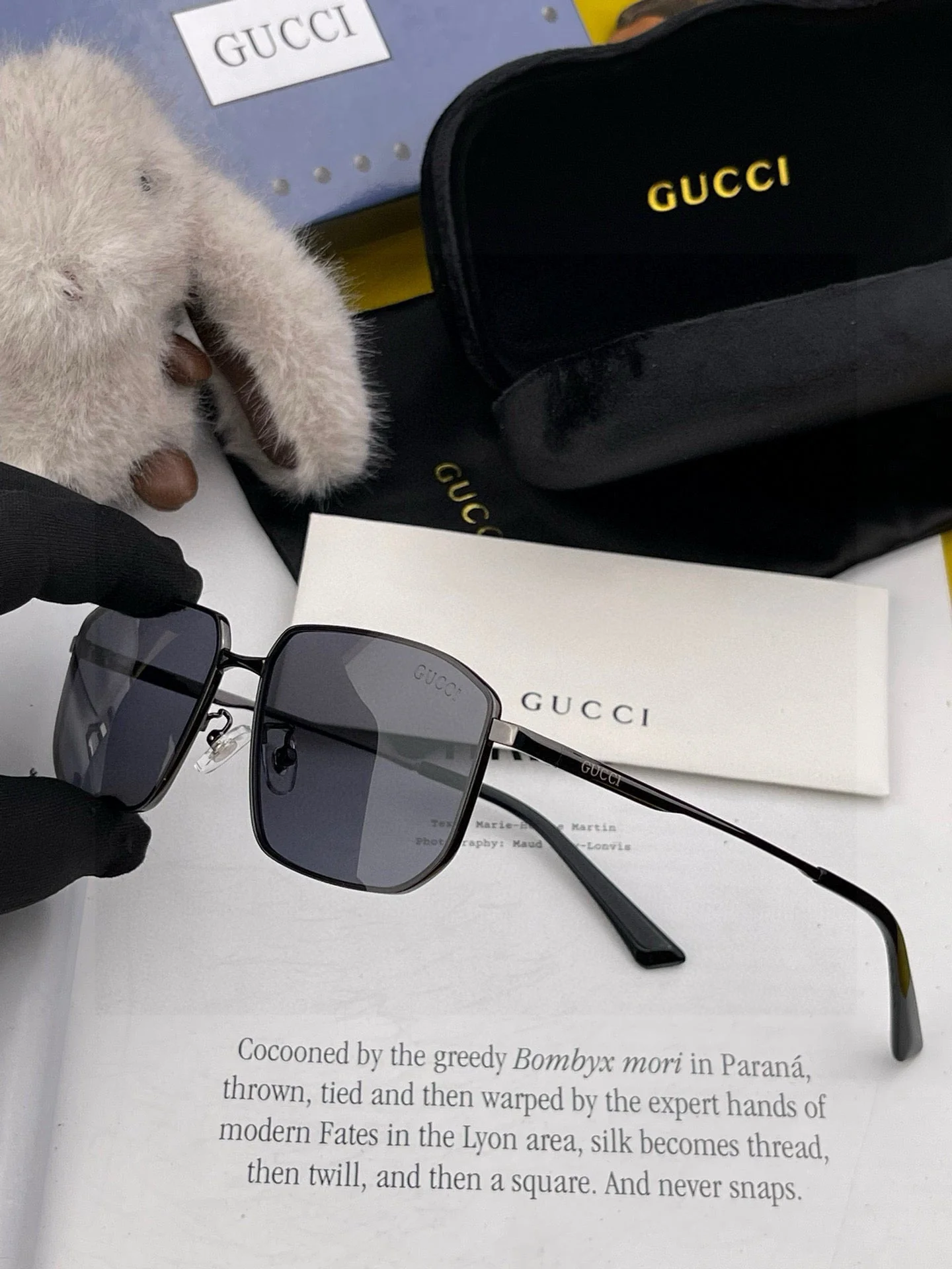 RECTANGULAR FRAME SUNGLASSES G5227 IN METAL