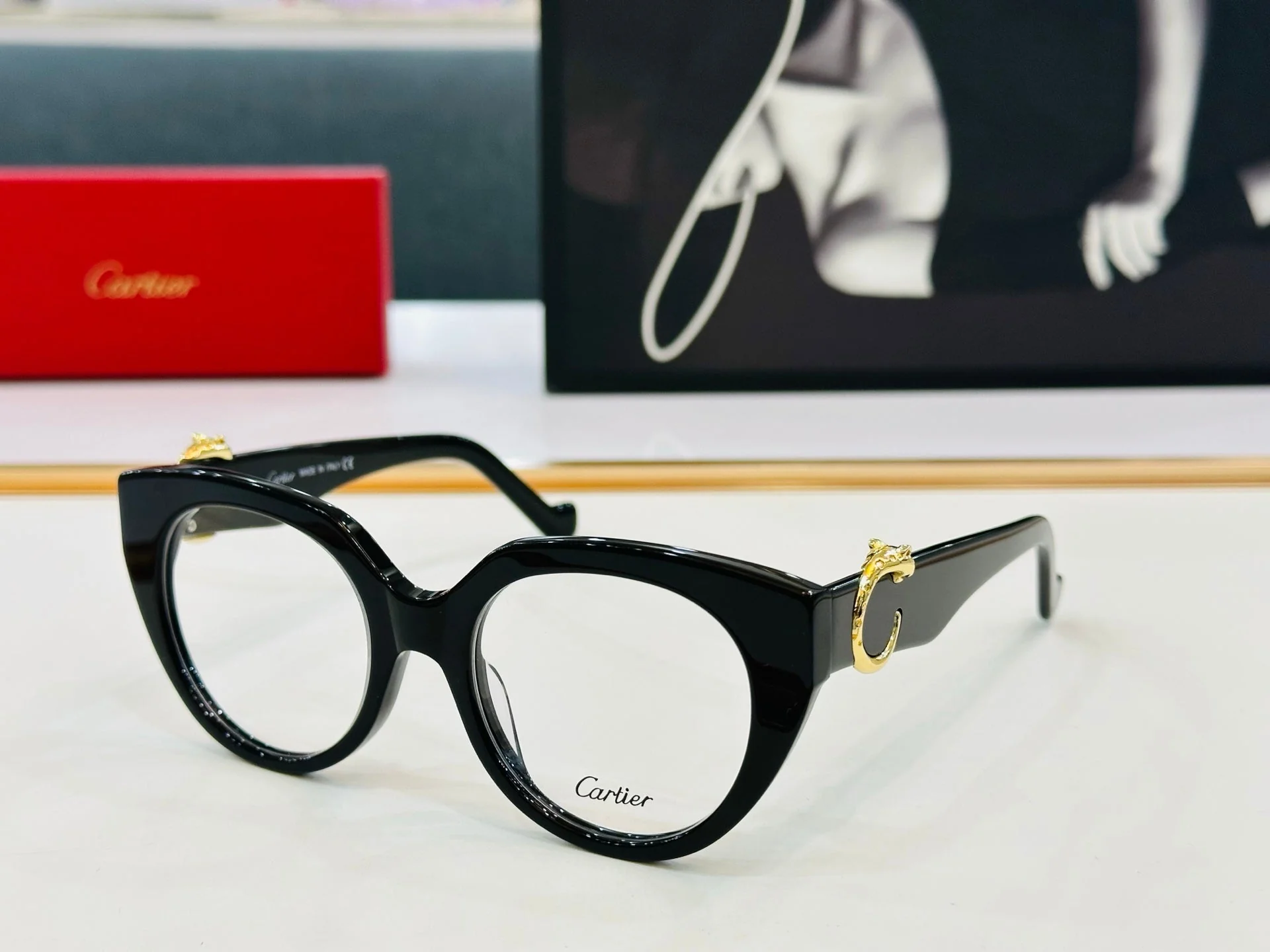 PANTHÈRE ROUND FRAME SUNGLASSES 578200 IN ACETATE