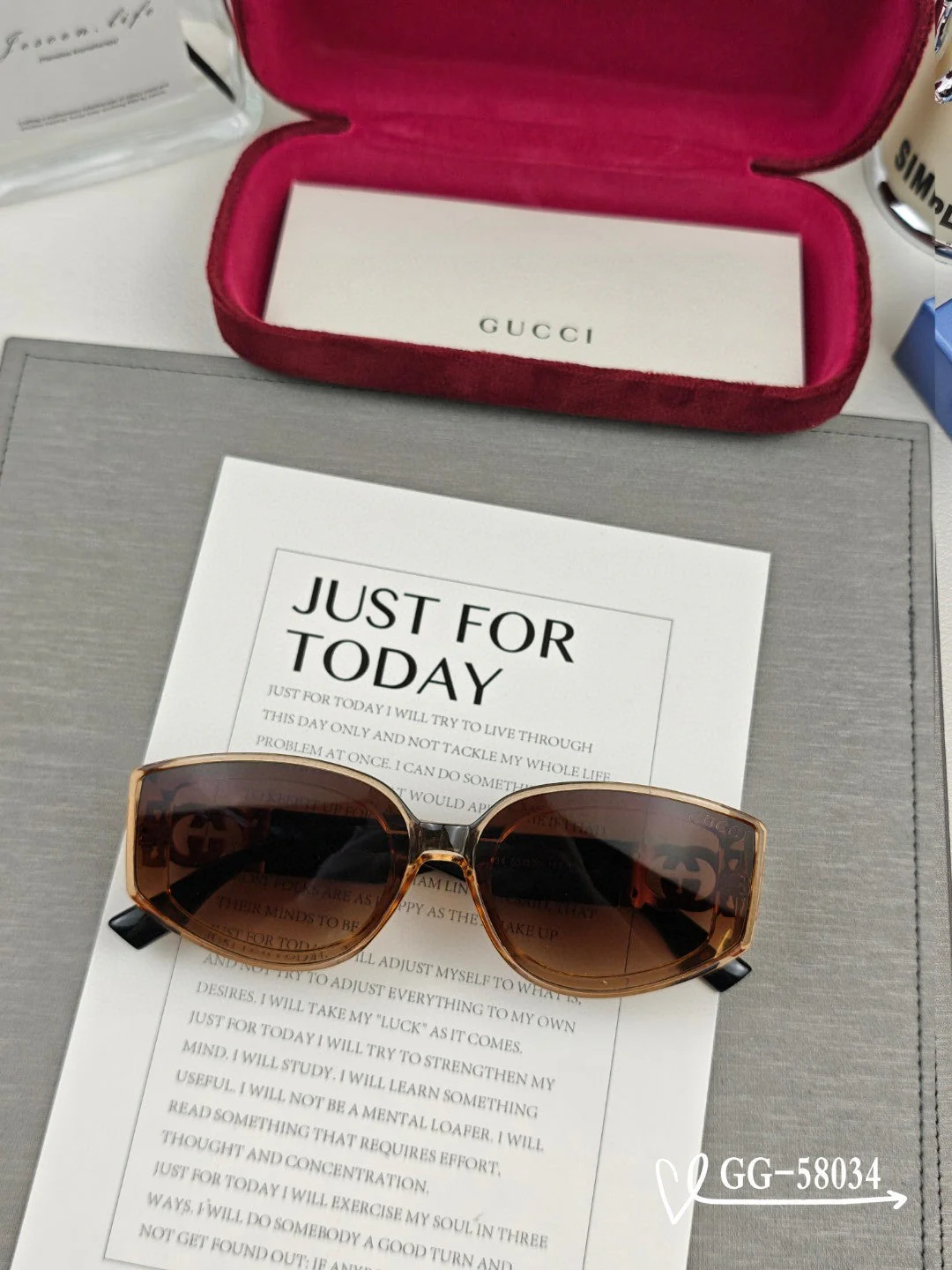 GEOMETRIC FRAME SUNGLASSES 58034 IN ACETATE