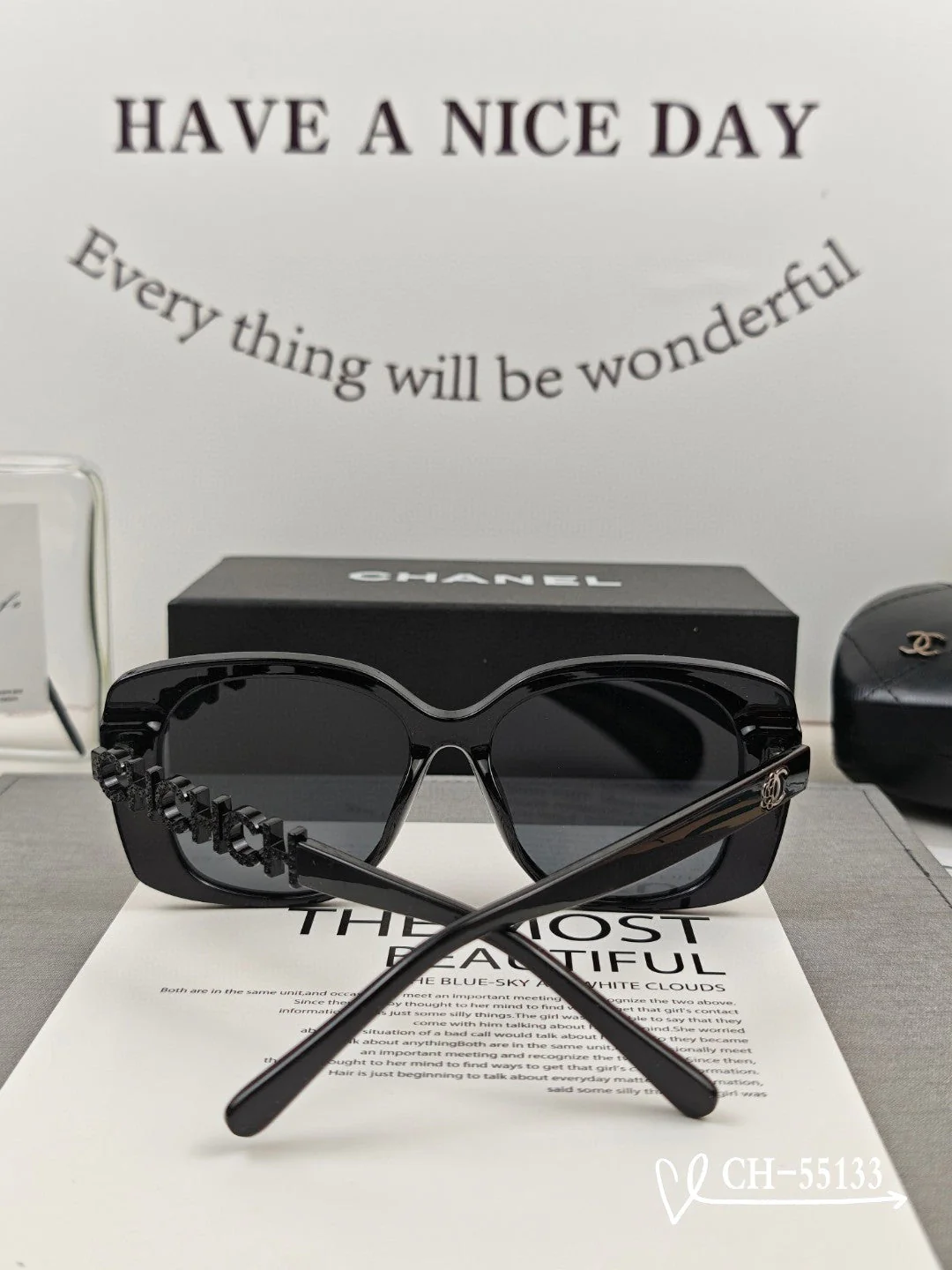 SQUARE SUNGLASSES 55133 IN ACETATE METAL FRAME