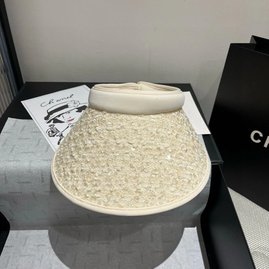 CC SUN HAT MODEL IVORY WITH SEQUINS 673927